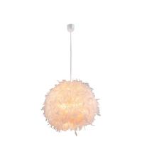 Hängeleuchte Katunga H: 120 Cm 1-Flammig - Weiß, Basics, Kunststoff/Textil (45/120cm) - Globo