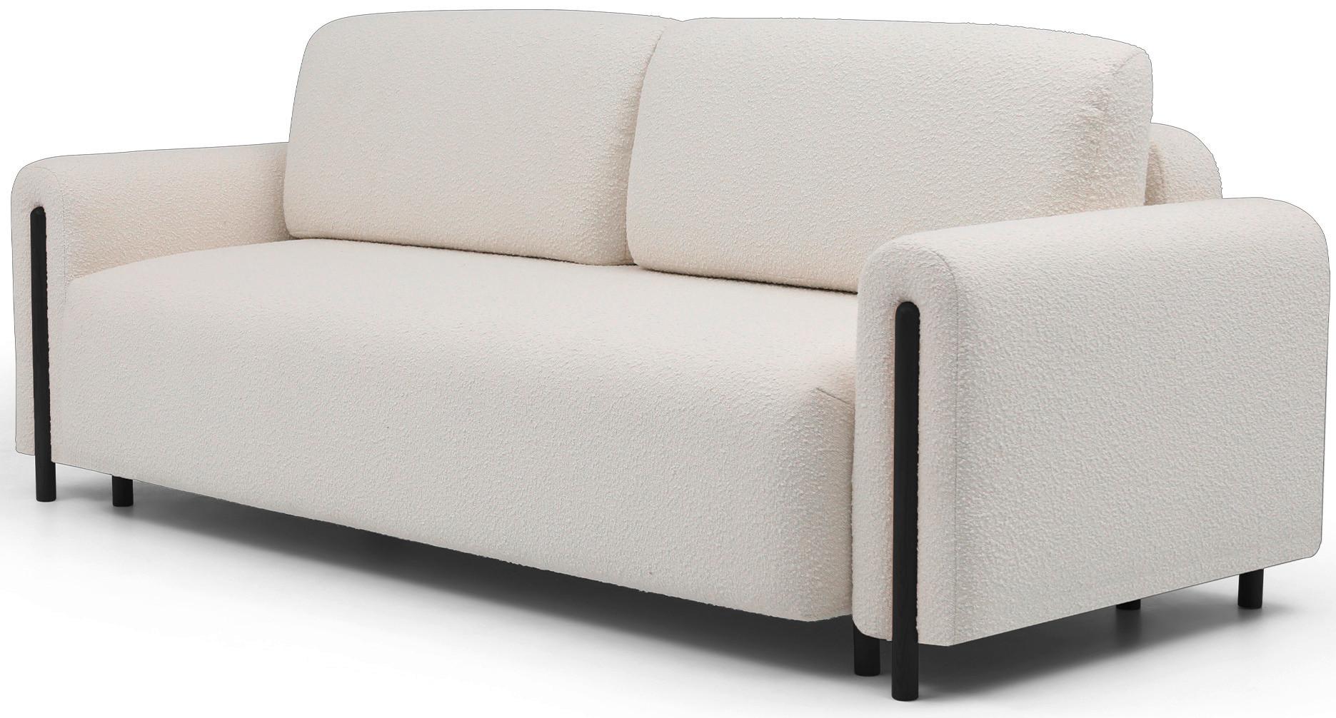 Schlafsofa Arcadova Creme/Schwarz B:244cm - Creme/Schwarz, Design, Textil (244/97/97cm) - MID.YOU