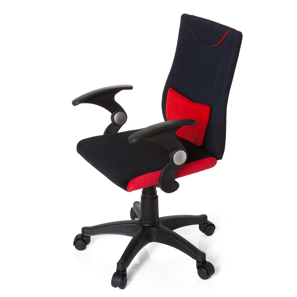 Jugenddrehstuhl Kiddy Pro Al Rot/Schwarz - Rot/Schwarz, Basics, Kunststoff (50/87-97/40cm) - MID.YOU