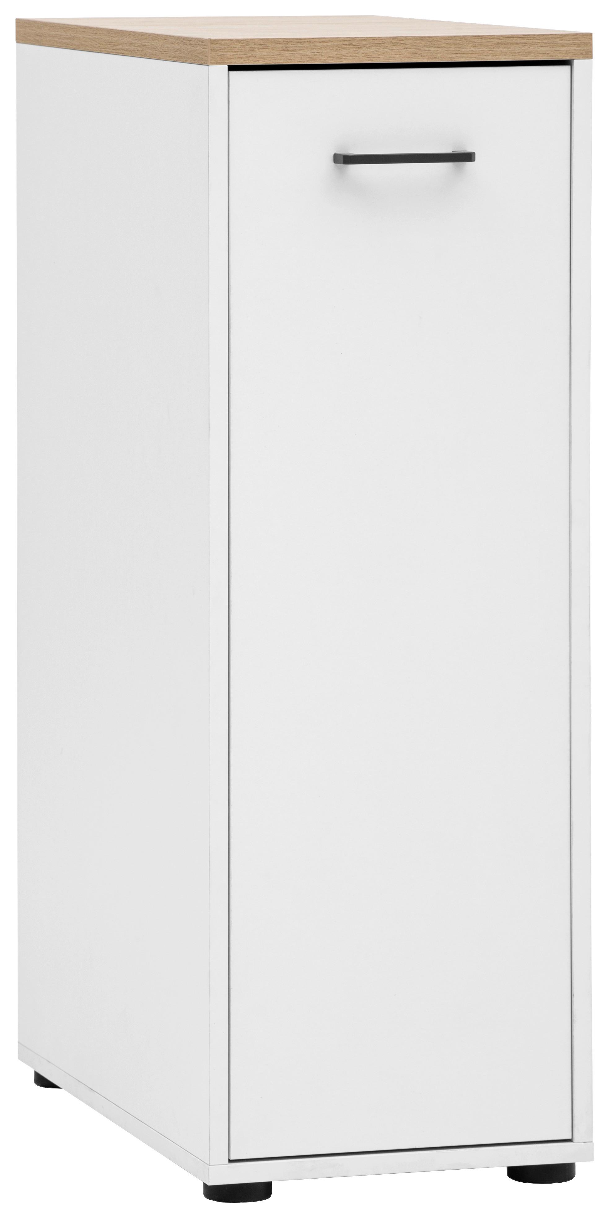 Apothekerschrank Solea Weiß/Eiche Dekor B: 32,6cm - Eichefarben/Weiß, MODERN, Holzwerkstoff (32,6/95,8/60cm) - MID.YOU