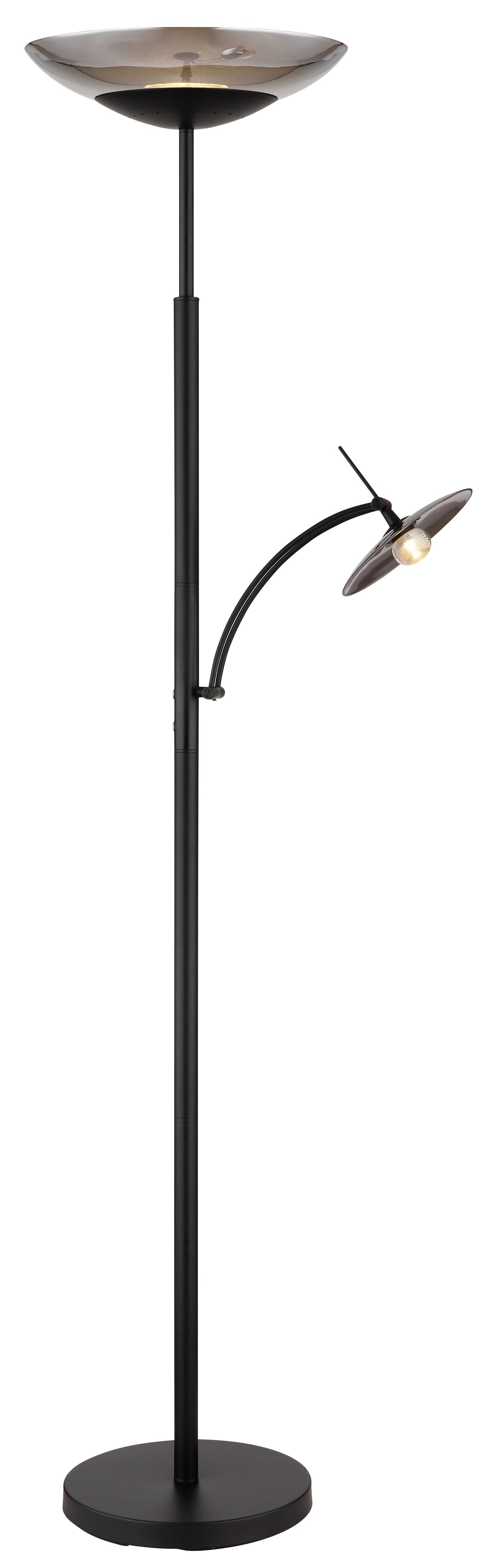 LED-Stehleuchte 58907 - Schwarz, KONVENTIONELL, Glas/Metall (40/180cm) - Globo