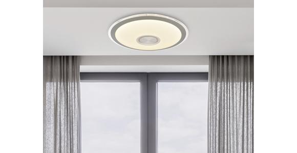 Led-deckenleuchte Karin Ø 42 Cm Mit Farbwechsler - Chromfarben/Weiß, MODERN, Kunststoff/Metall (40cm) - Luca Bessoni