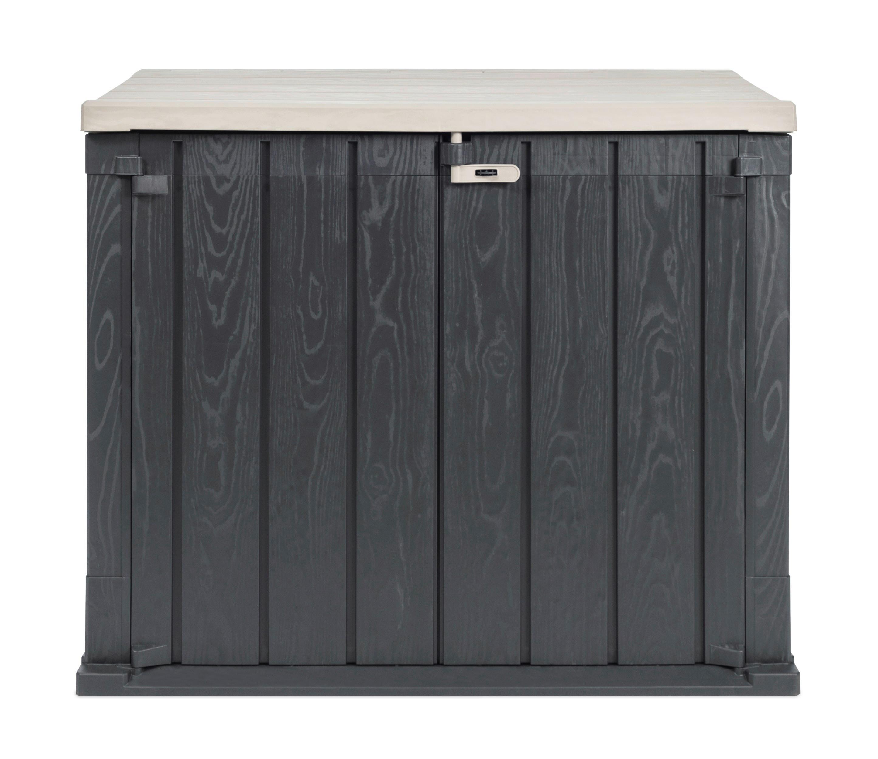 Geräteschrank Store Away Anthrazit/Hellgrau versperrbar - Anthrazit/Hellgrau, Basics, Kunststoff (129,5/111/74,5cm)