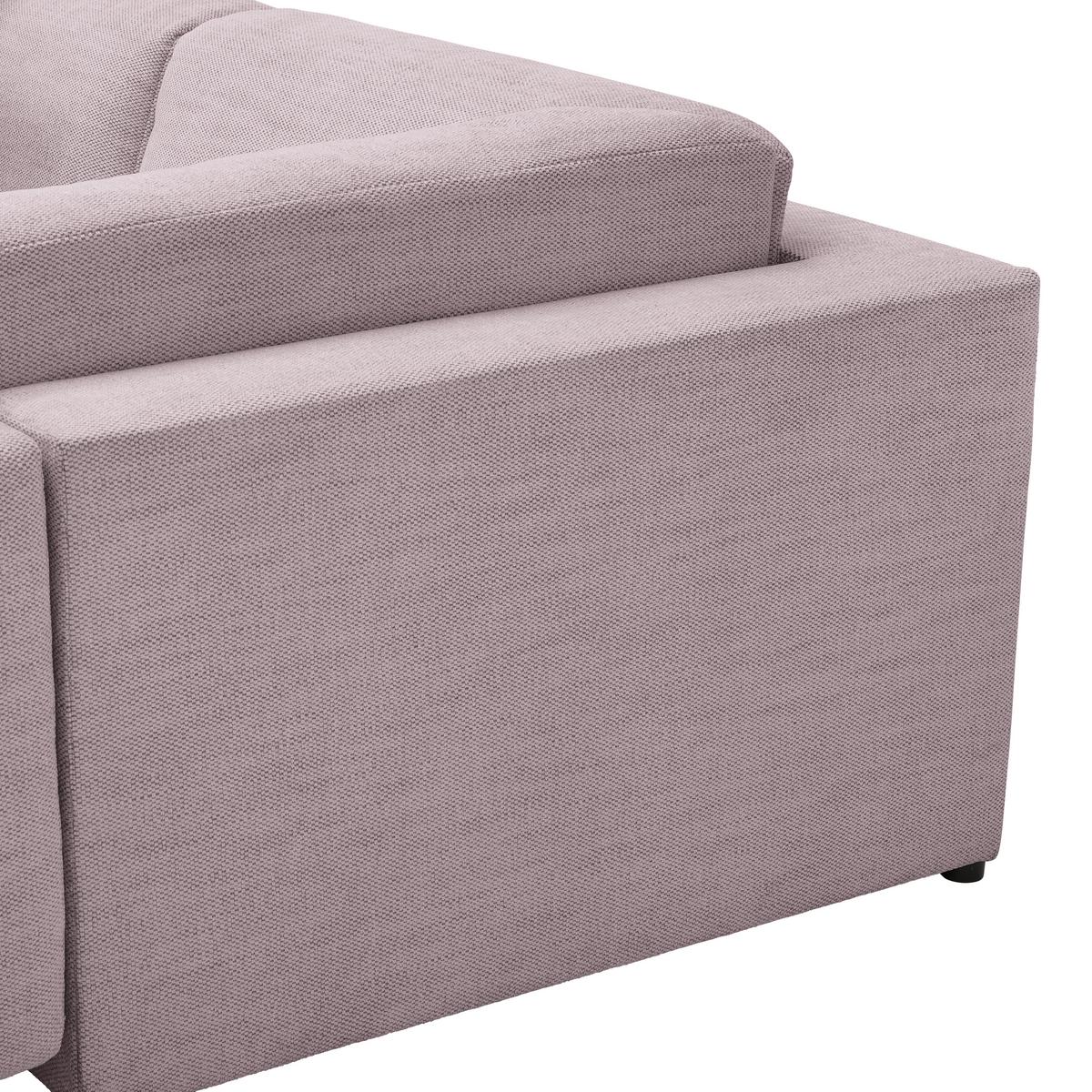 Wohnlandschaft Vouge Altrosa U: 283x371x208 Cm - Buchefarben/Schwarz, KONVENTIONELL, Textil (283/371/208cm) - Livetastic
