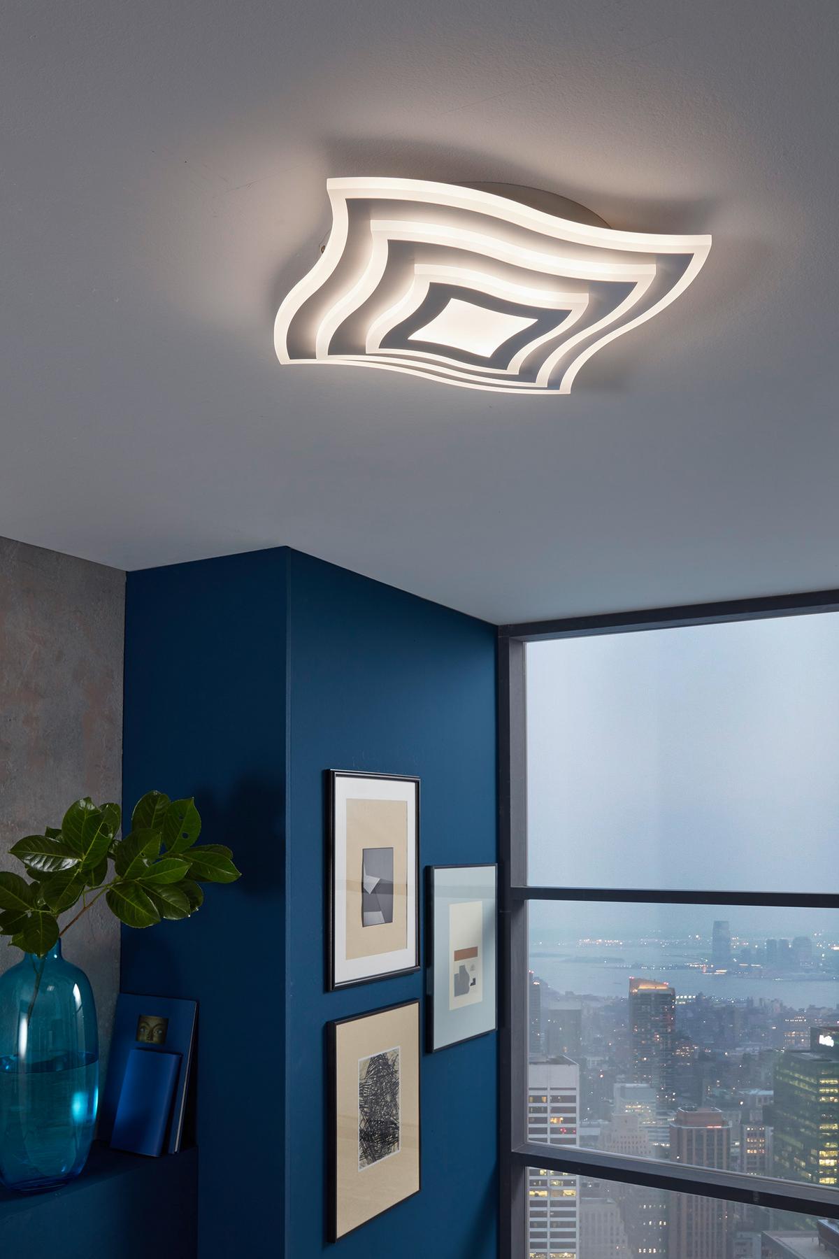 LED-Deckenleuchte 20486 Gorden - Weiß, Trend, Kunststoff/Metall (43/43/6cm) - Fischer & Honsel