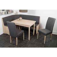 Eckbankgruppe Duisburg Peduso Artemis Anthr./eiche D.b:165cm - Anthrazit/Sonoma Eiche, KONVENTIONELL, Holz/Holzwerkstoff (165/89/125cm) - MID.YOU