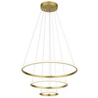 LED-Hängeleuchte 67404G CORINE - Goldfarben/Weiß, Basics, Kunststoff/Metall (60/100cm) - Globo