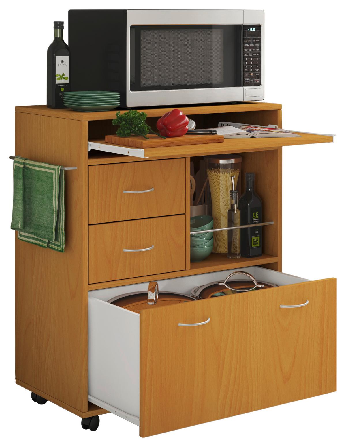 Allzweckwagen Kicha Buchefarben B: 40 cm - Buchefarben, MODERN, Holzwerkstoff/Kunststoff (70/40/86cm) - MID.YOU