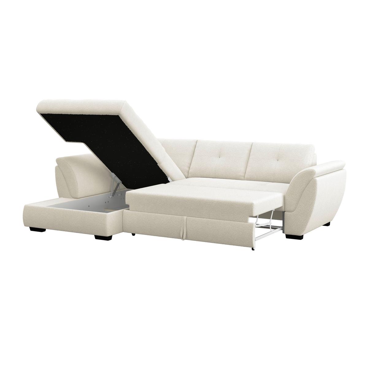 Rohová sedačka BERISSO, levá, šedá tk. VINCI - šedá/černá, Konvenční, textil/plast (187/278cm) - Ondega