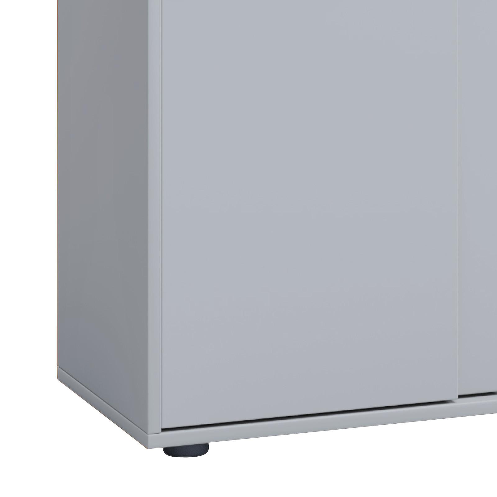 Aktenschrank versperrbar Lona XXL Grau B: 70 cm - Grau, Basics, Holzwerkstoff (70/183/37cm) - MID.YOU