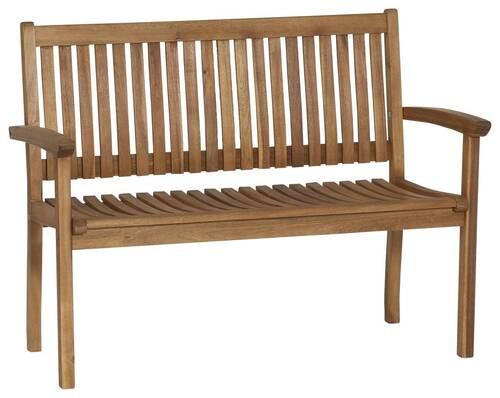 Gartenbank Echtholz 2-Sitzer Paleros mit Rückenlehne - Akaziefarben, KONVENTIONELL, Holz (120/93/62cm) - Siena Garden