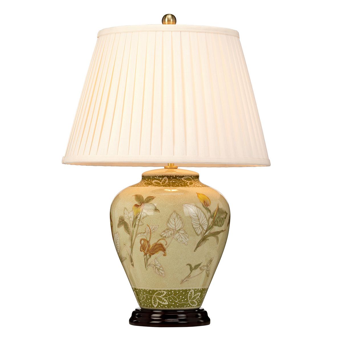 Tischlampe Lily Messingfarben Vintage - Messingfarben, Natur, Keramik (41/62cm) - Elstead Lighting