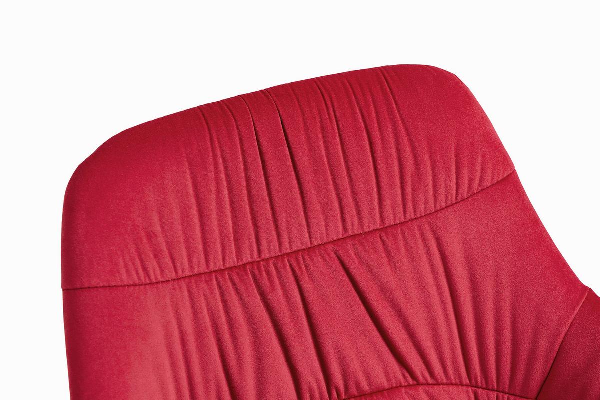 Tischgruppe Akazie Massiv/rot 5--Teilig. - Rot/Naturfarben, MODERN, Holz/Textil (160/85/76,5cm) - Livetastic