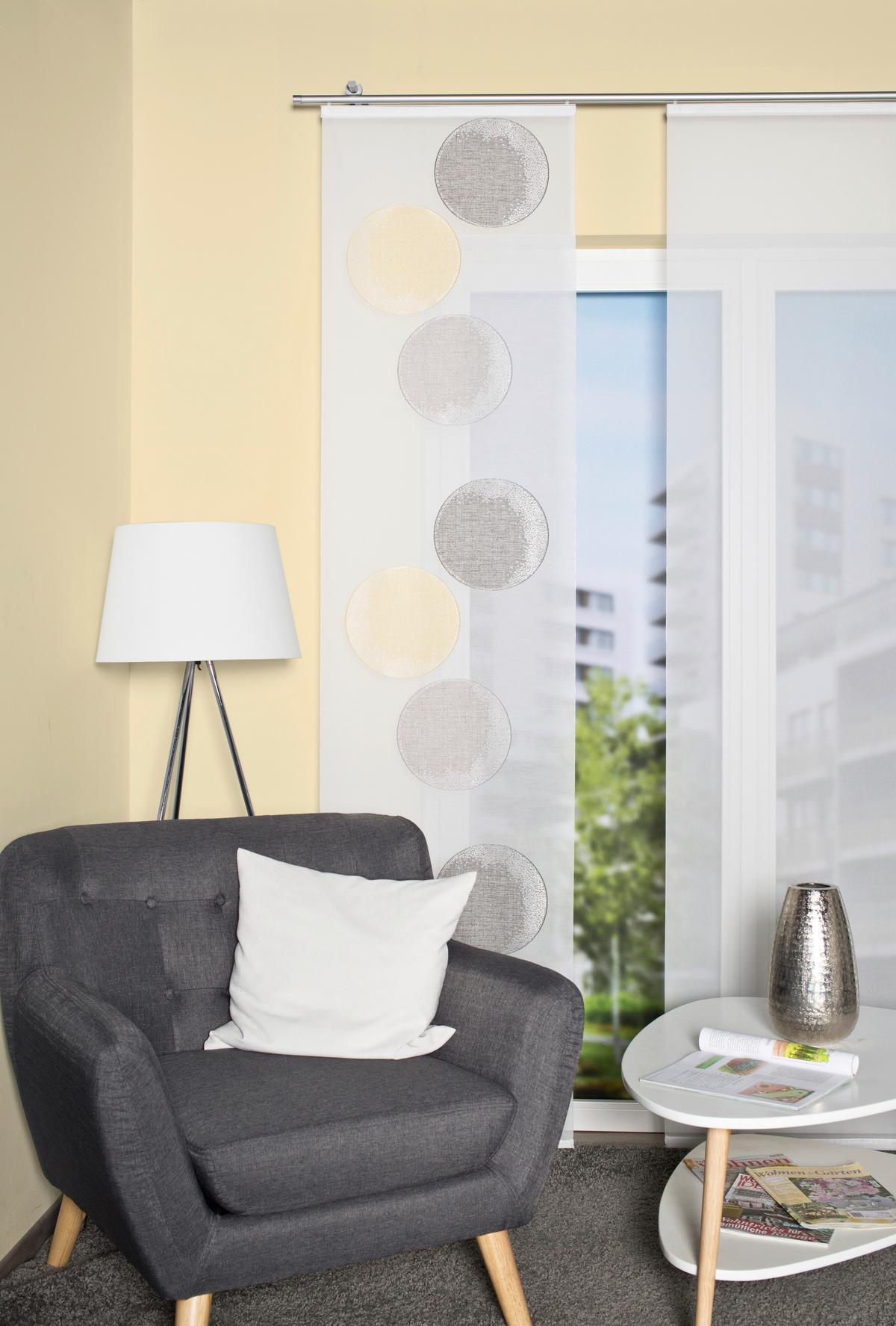 Flächenvorhang Remona Gelb - Gelb, Design, Textil (60/245cm) - Schmidt W. Gmbh