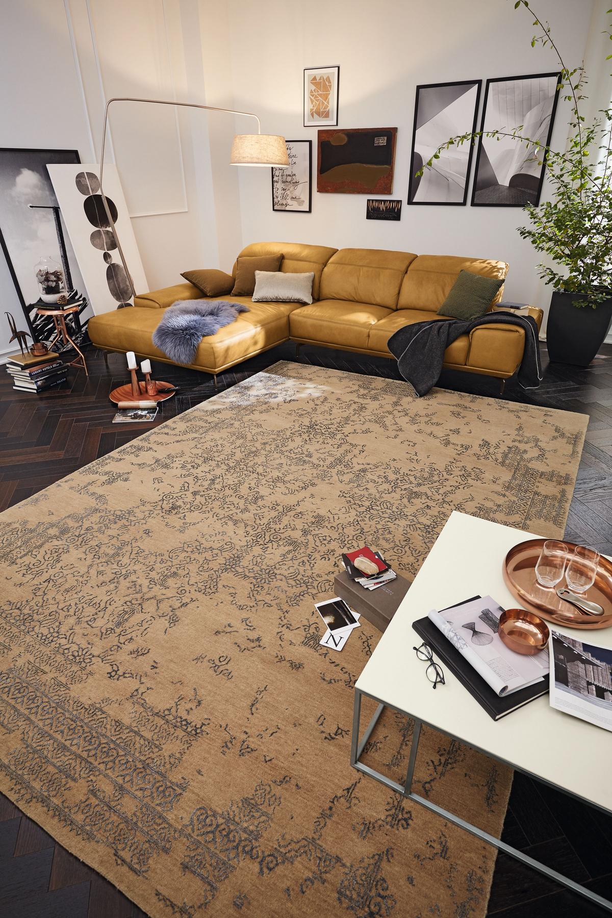 Orientalischer Webteppich Blau /creme Soho Aurora 170x240 Cm - Blau/Creme, Design, Textil (170/240cm) - Musterring