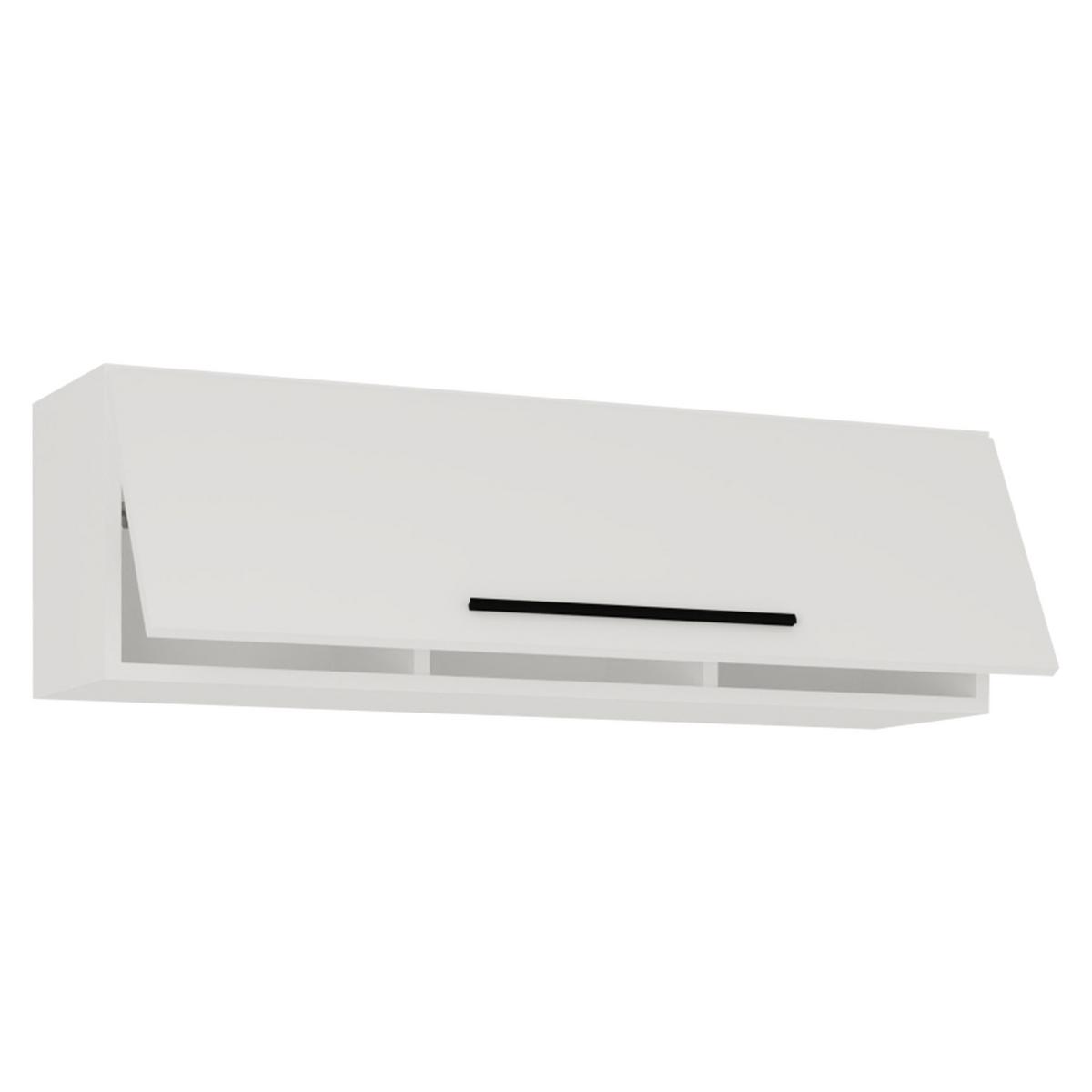 Závesná nízka komoda Arila š: 95 cm, biela - čierna/biela, Modern, kov/kompozitné drevo (95/30/30cm) - MID.YOU
