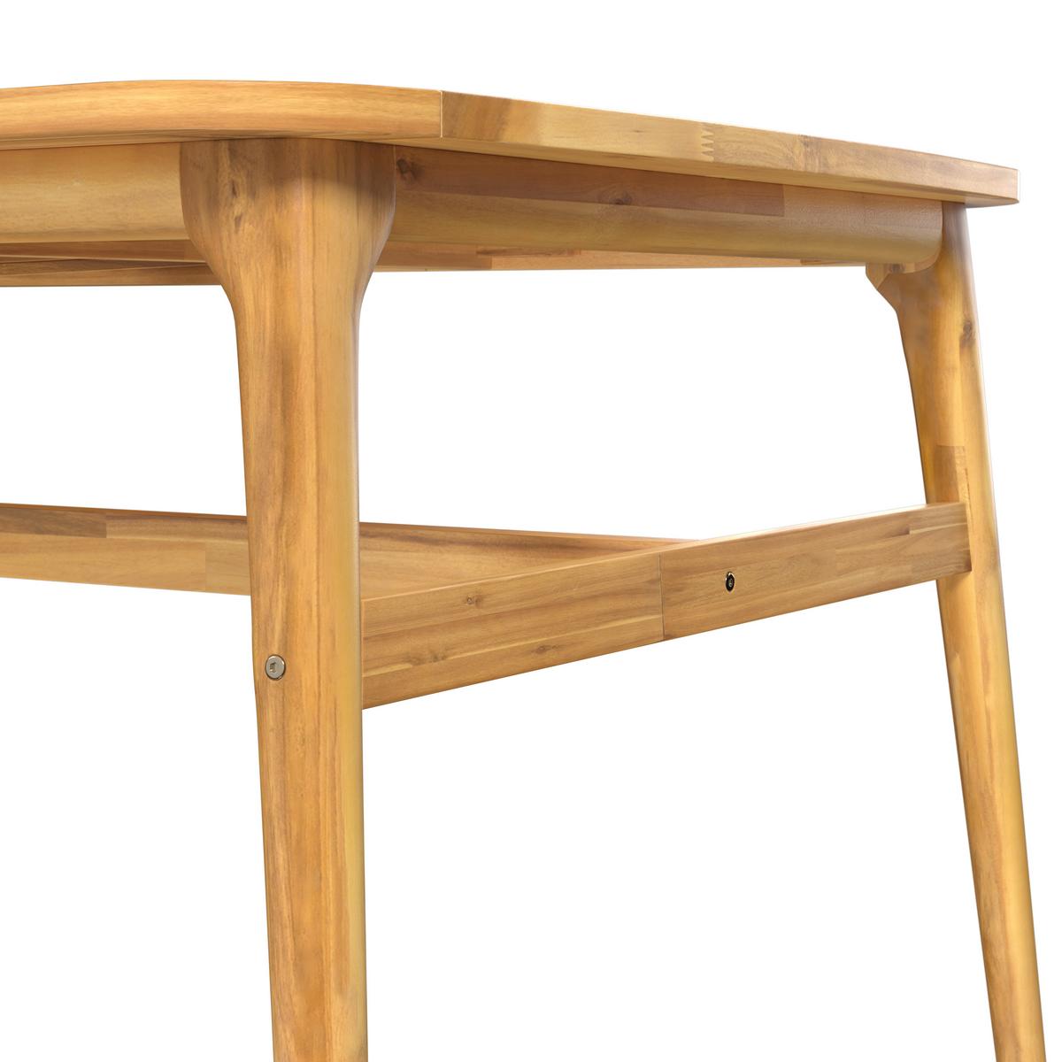 ZÁHRADNÝ STÔL NICOLA - farba tíku, Modern, drevo (160-200cm) - Bessagi Garden