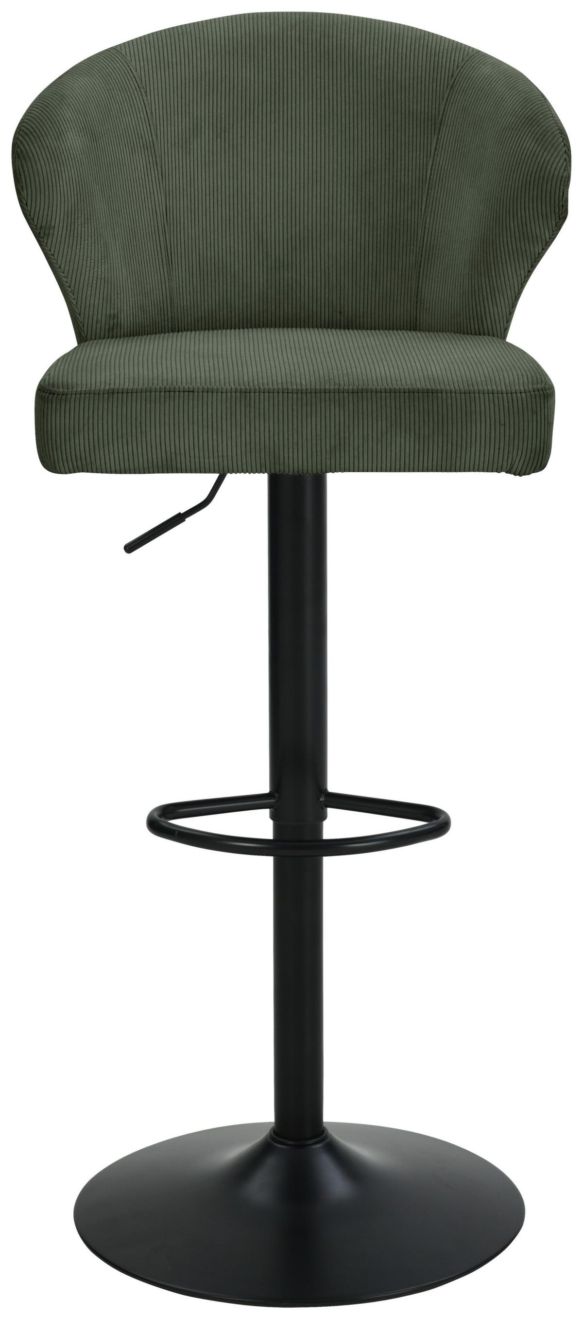 BAROVÁ ŽIDLE JANA - černá/zelená, Moderní, kov/dřevo (55/1160/58cm) - Based