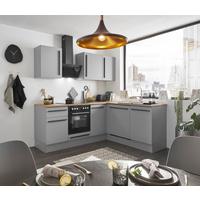 Eckküche Denver 220x175 cm Grau/Eiche Dekor - Eichefarben/Grau, Design, Holzwerkstoff (220/175cm) - MID.YOU