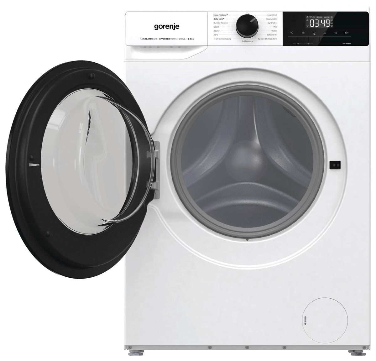 Waschmaschine Wnhpi64saps - Schwarz/Weiß, Basics, Glas/Kunststoff (59,5/84,5/43,5cm) - Gorenje