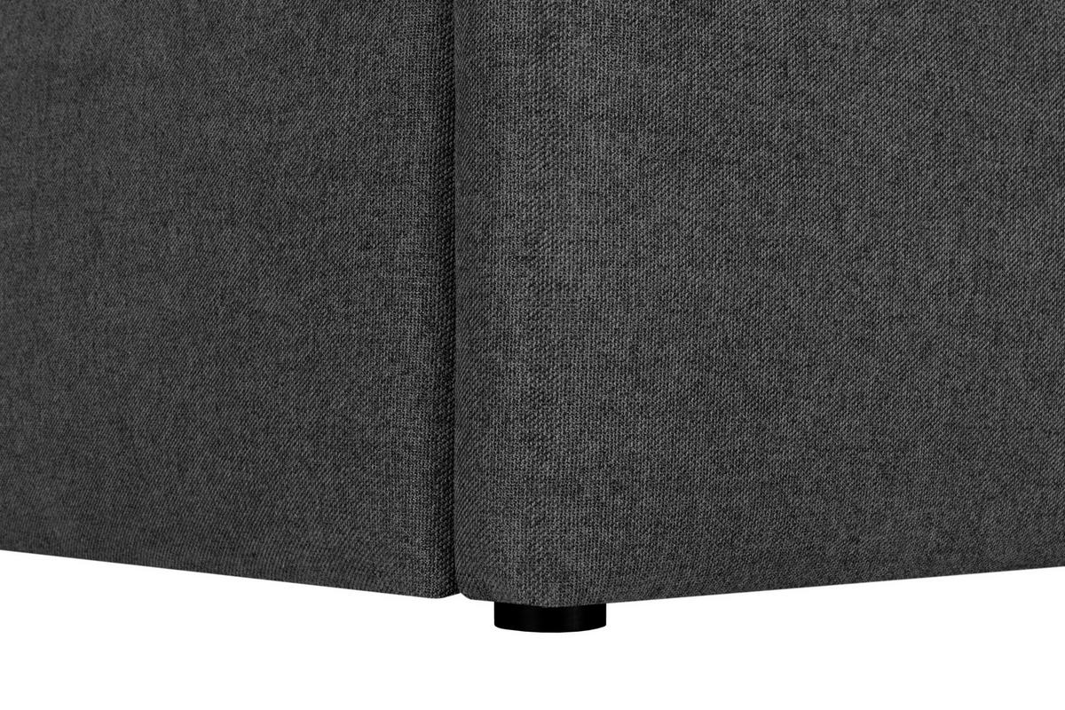 Boxspringbett  Mit Stauraum 180x200 Cm  Sorento - Anthrazit/Schwarz, MODERN, Textil (180/200cm) - Livetastic