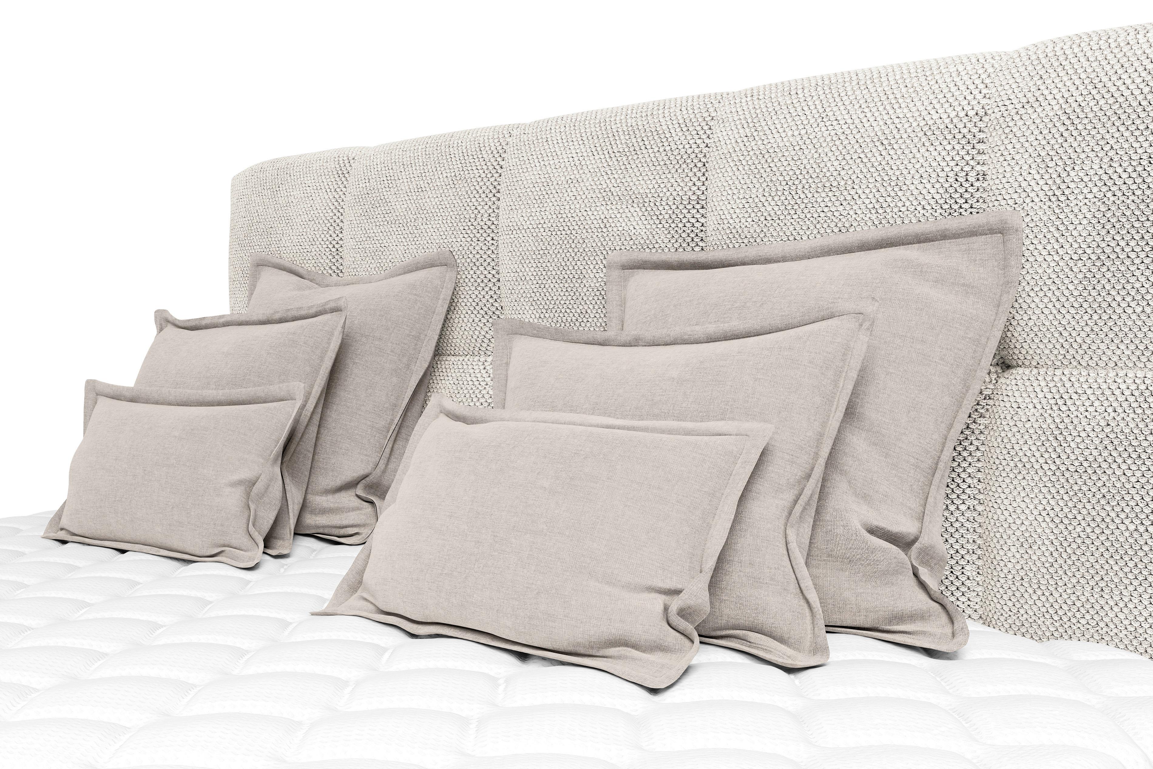 Zierkissenset Chenille Beige 6-Teilig - Beige, MODERN, Textil (70-50/60-25/10cm) - MID.YOU
