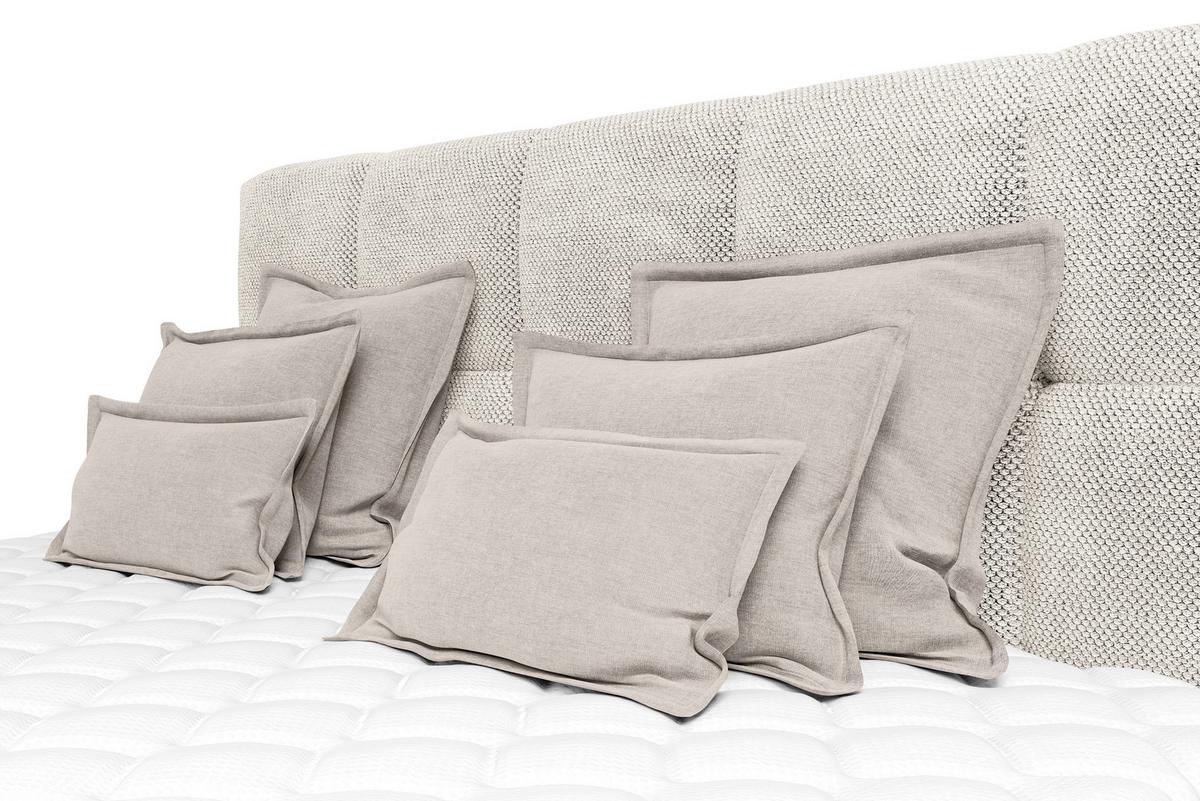 Zierkissenset Chenille Beige 6-Teilig - Beige, MODERN, Textil (70-50/60-25/10cm) - MID.YOU