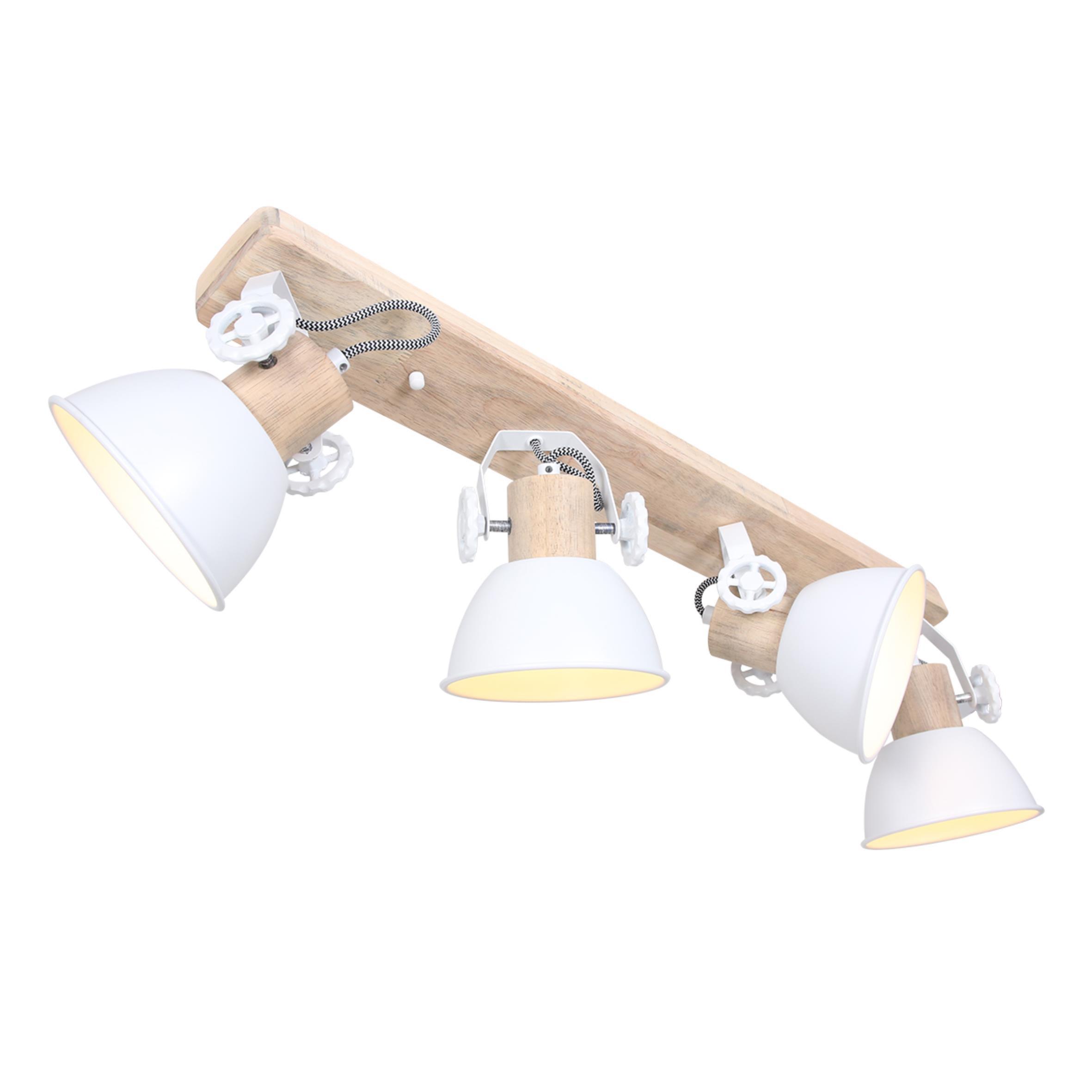 Deckenspots Gearwood - Anthrazit, Trend, Holz/Metall (15/23/90cm)