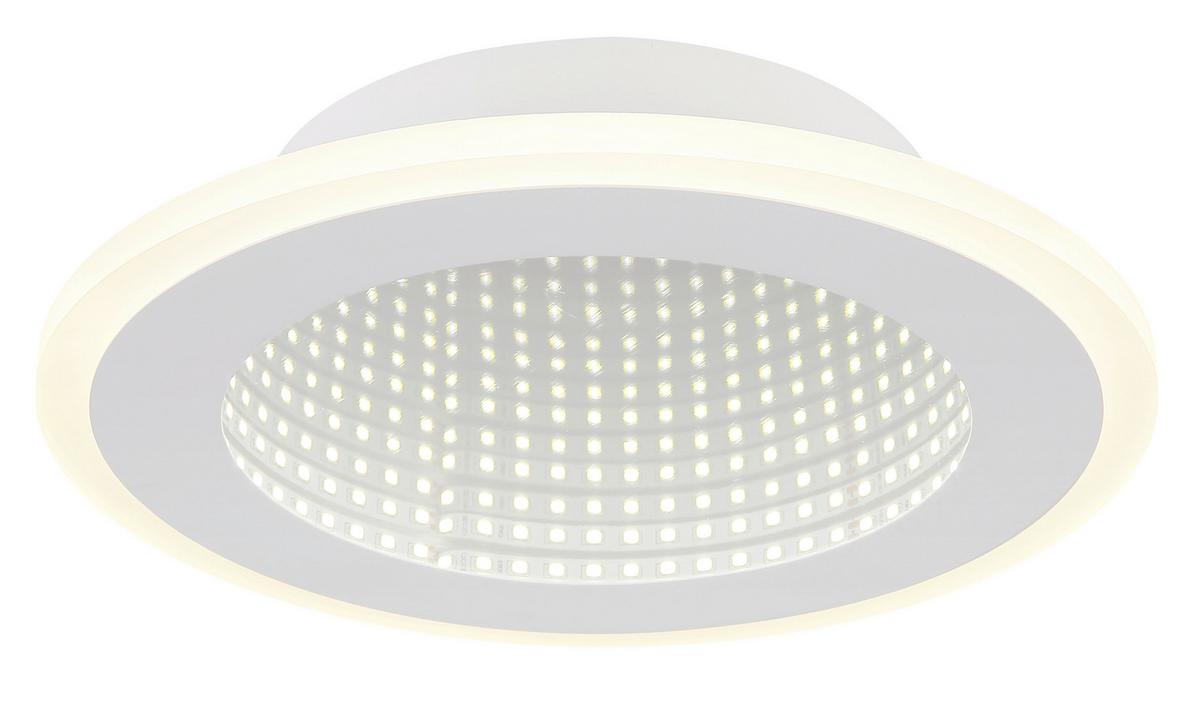 Led-deckenleuchte 48919-12r - Opal/Weiß, Design, Kunststoff/Metall (22,5/4cm) - Globo