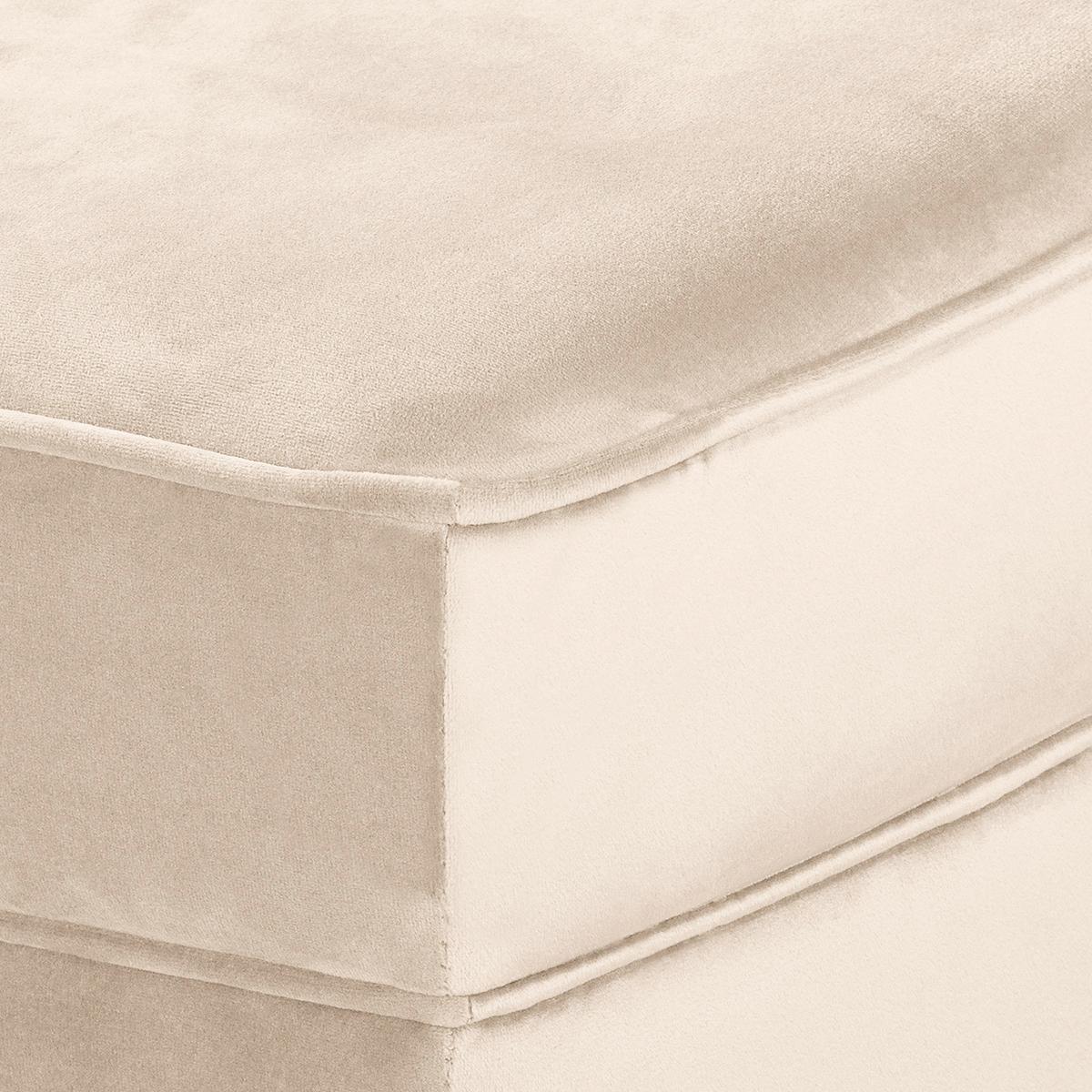 Récamiere Pako Creme B: 185cm - Creme/Braun, Design, Textil (185/93/75cm) - Livetastic