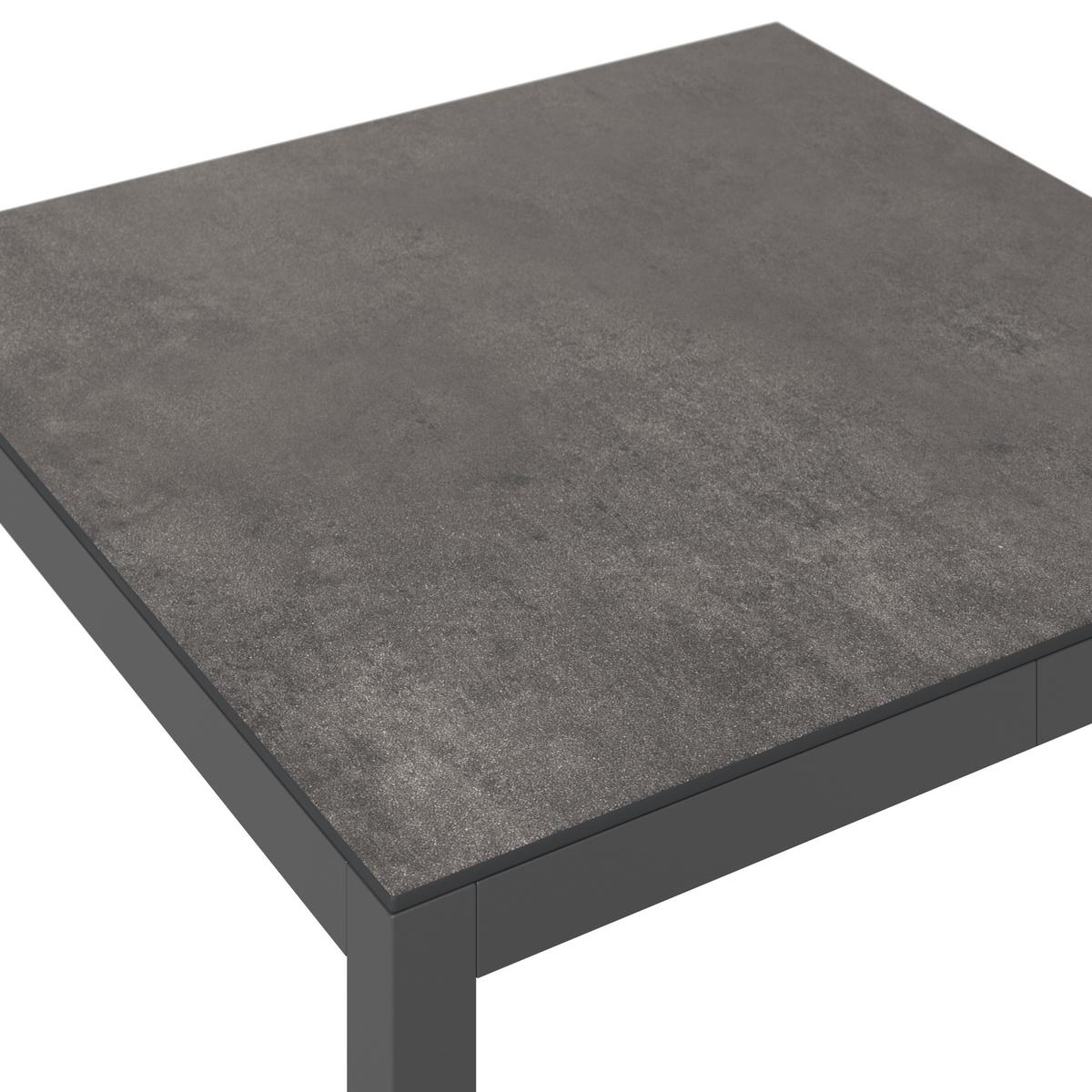 Loungegarnitur 4-Tlg Sorrent Metall/Textil/Glas mit Kissen - Anthrazit/Schwarz, MODERN, Keramik/Textil (193/193cm) - Beldano