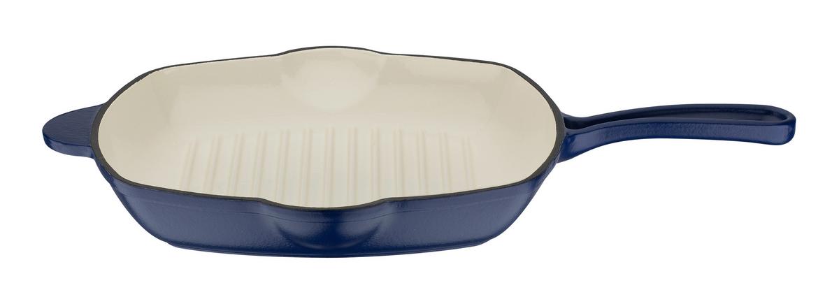 Gsw Grillpfanne Blue Magic Dunkelblau, L/b/h:28x28x4,5cm - Dunkelblau, Basics, Metall (28/28/4,5cm) - GSW