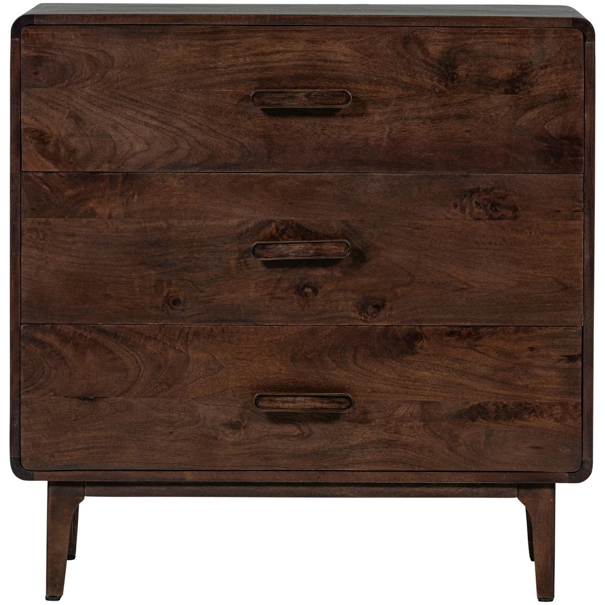 Kommode Liya Dunkelbraun B: 90 Cm - Dunkelbraun, Design, Holz (90/90/50cm) - Livetastic