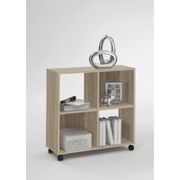 REGÁL SPRINT - barvy dubu, Moderní, kompozitní dřevo/plast (72/78/33cm)