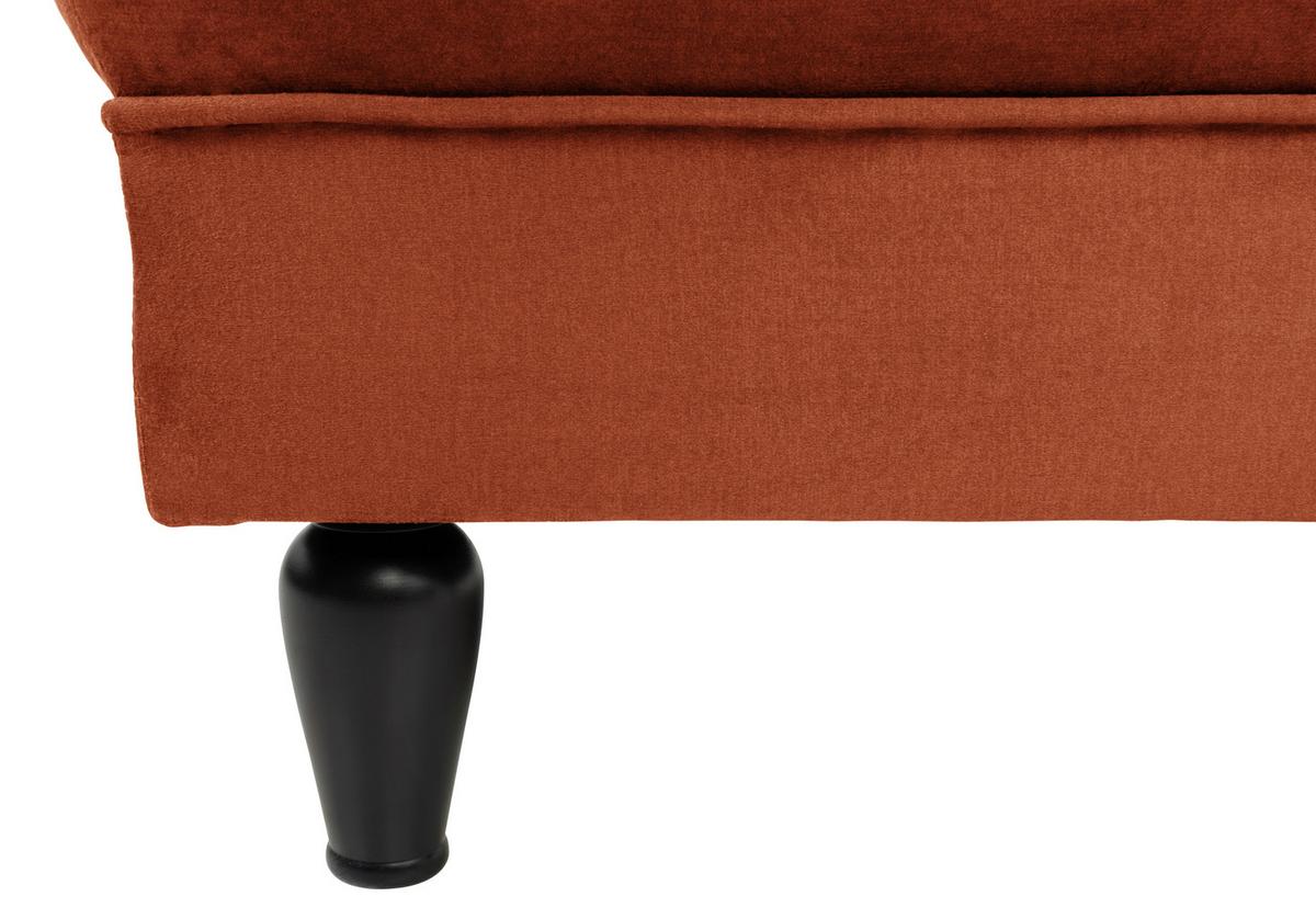 Hocker Cupido Rostfarben, B: 82 cm - Rostfarben/Schwarz, Design, Textil (82/44/82cm) - MID.YOU