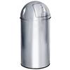 Abfallsammler Push - Chromfarben/Schwarz, Basics, Kunststoff/Metall (30/66/30cm) - MID.YOU