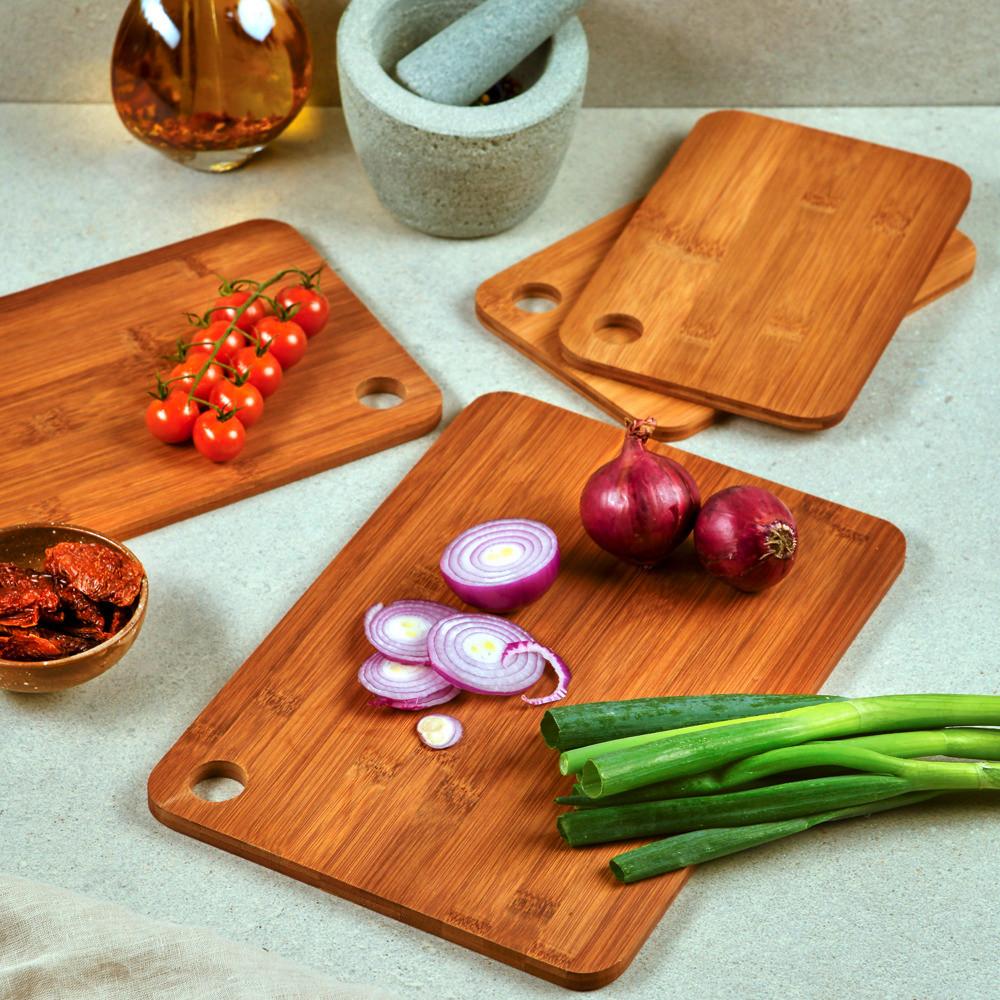 Schneidebrett-Set 4-teilig, Dunkler Bambus - Braun, Basics, Holz (33/23/4cm) - Kesper