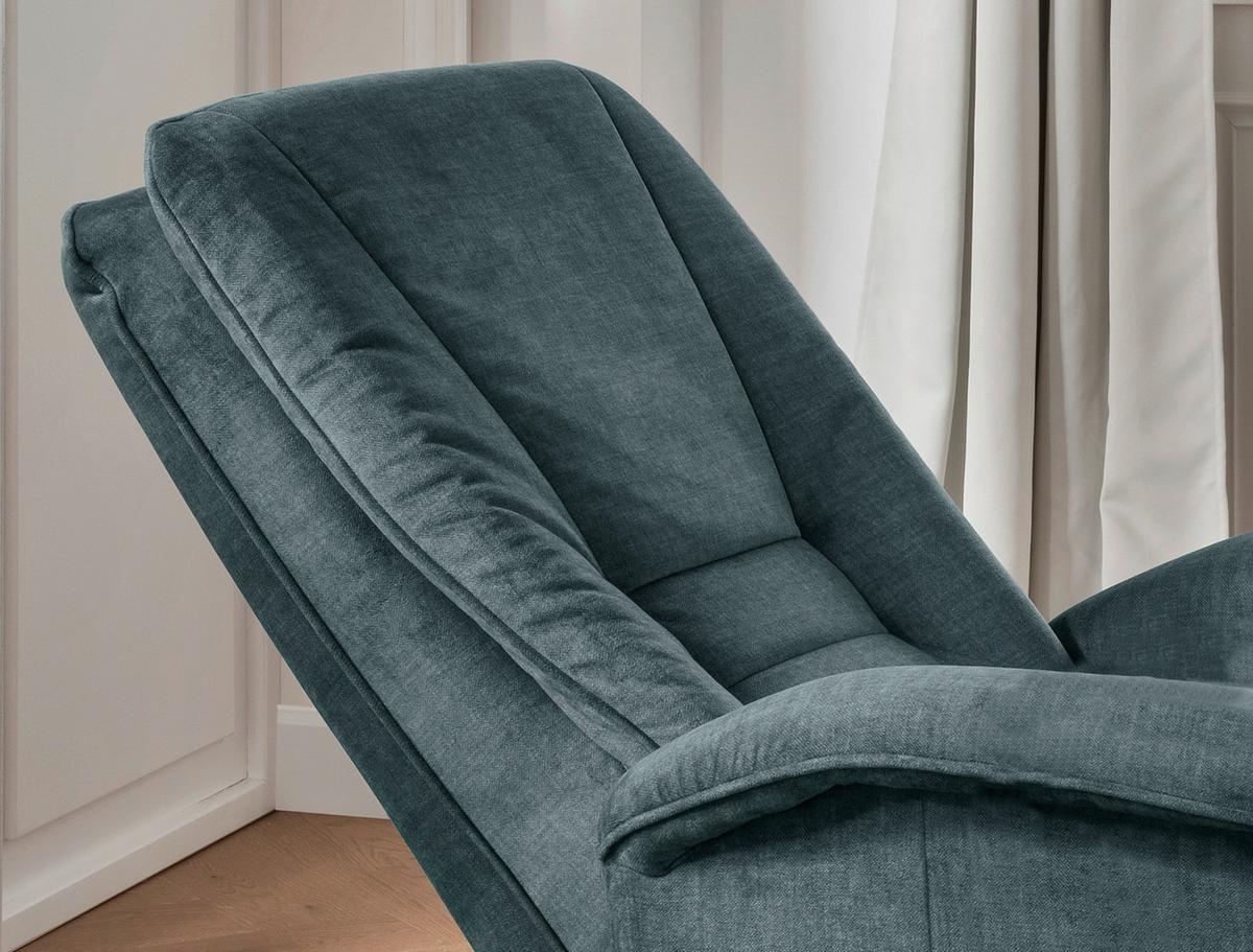 Fernsehsessel Harry Dunkelblau B: 77 cm - Schwarz/Dunkelblau, Design, Textil (77/107/88cm) - Livetastic