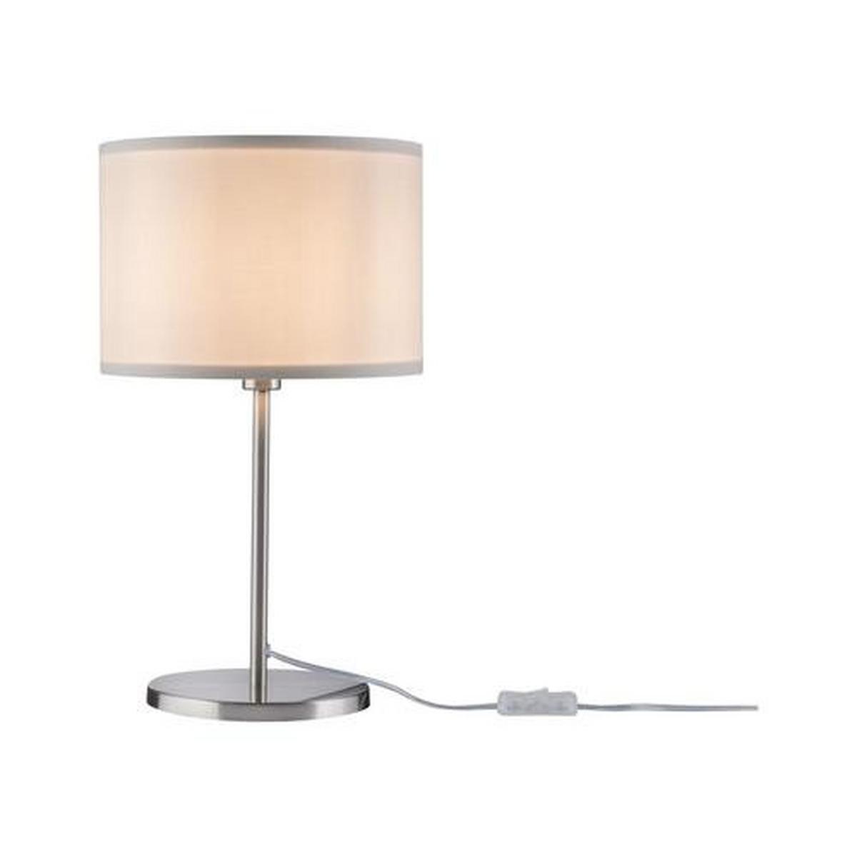 Tischlampe Tessa Creme Mit Schnurschalter - Creme, Design, Textil/Metall (25/45cm) - Paulmann