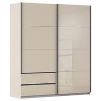 Šatní skříň ELARA - bílá/šampaňská, Konvenční, kompozitní dřevo (181/210/62cm) - Premium Living