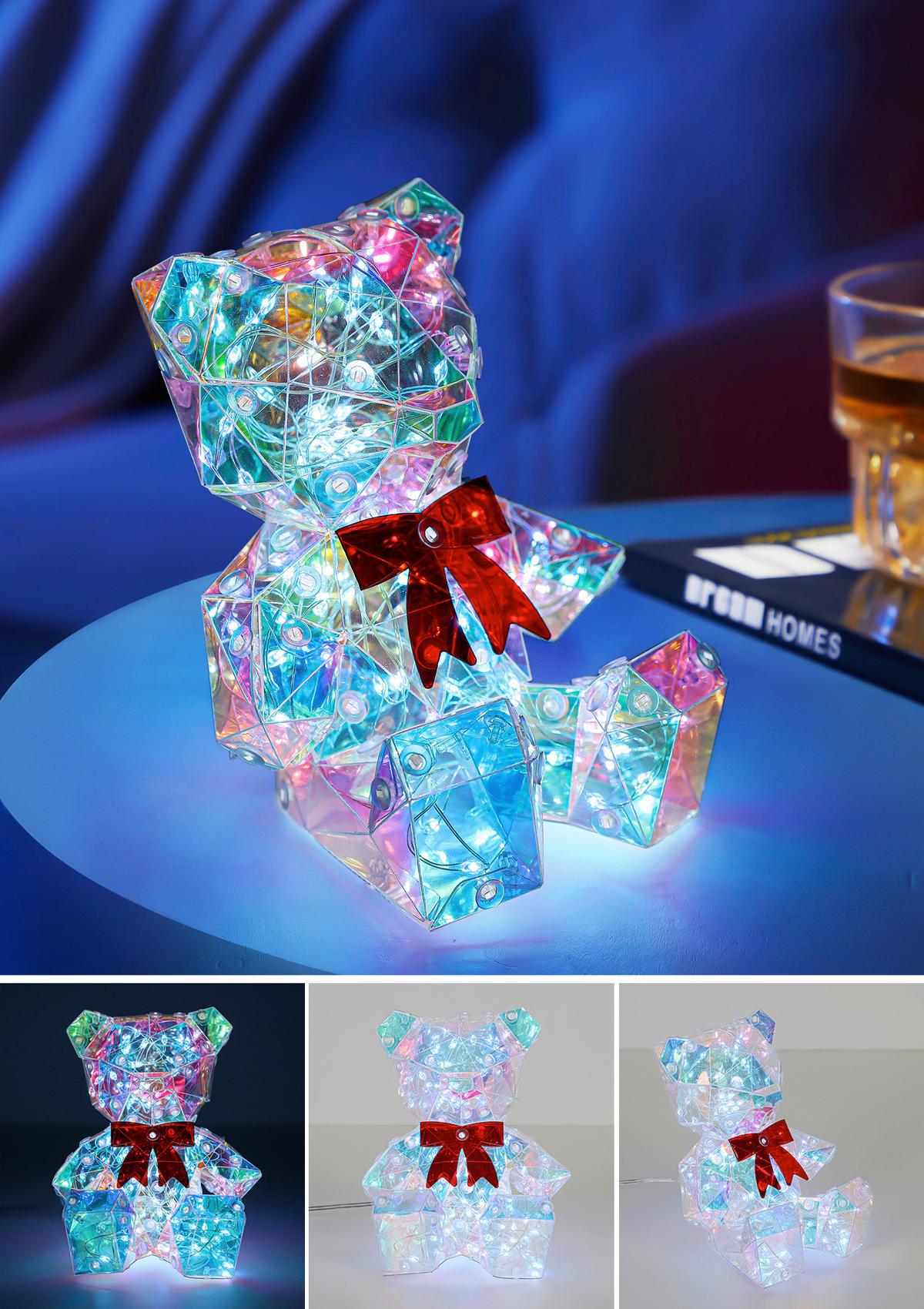 DEKORAČNÉ LED SVIETIDLO GIGA - priehľadné/perleťová, Modern, plast (11/11,5/13,5cm) - Mömax