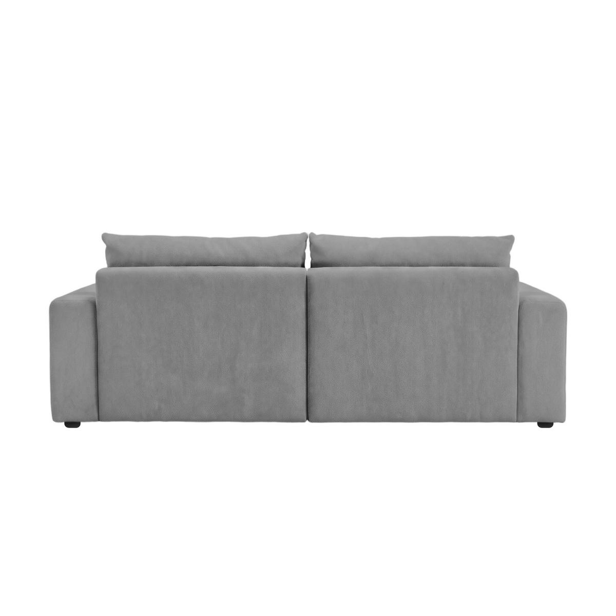 Megasofa Mega Chenille hellgrau, B: 255cm - Hellgrau/Schwarz, Trend, Textil (255/94/126cm) - Luca Bessoni