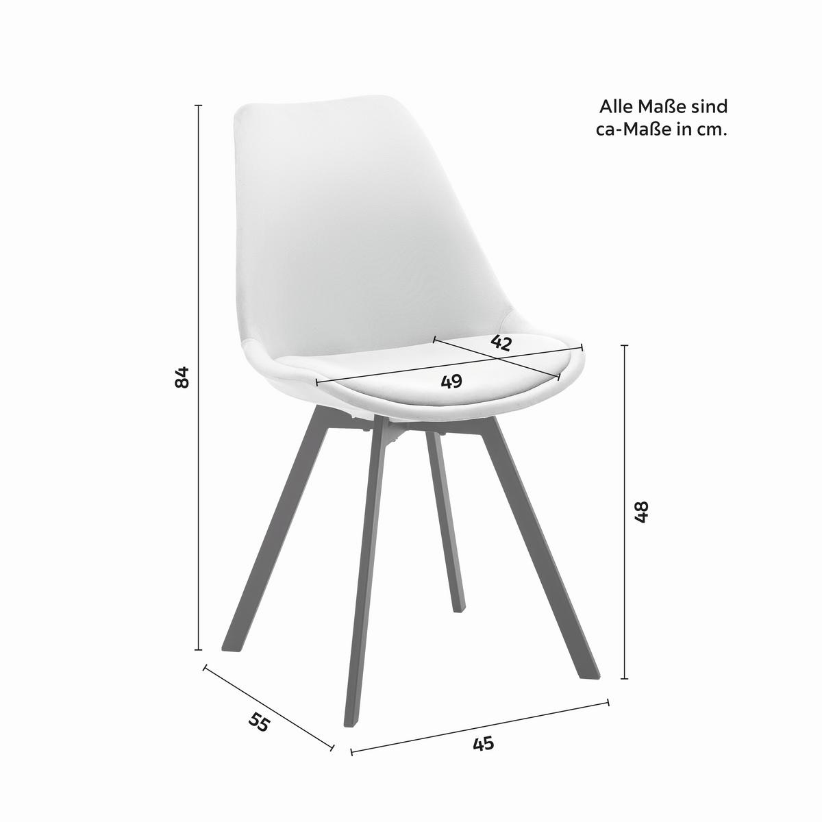 Židle ze sametu Mia - světlošedá - černá/světle šedá, Moderní, kov/textil (45/84/55cm) - P & B