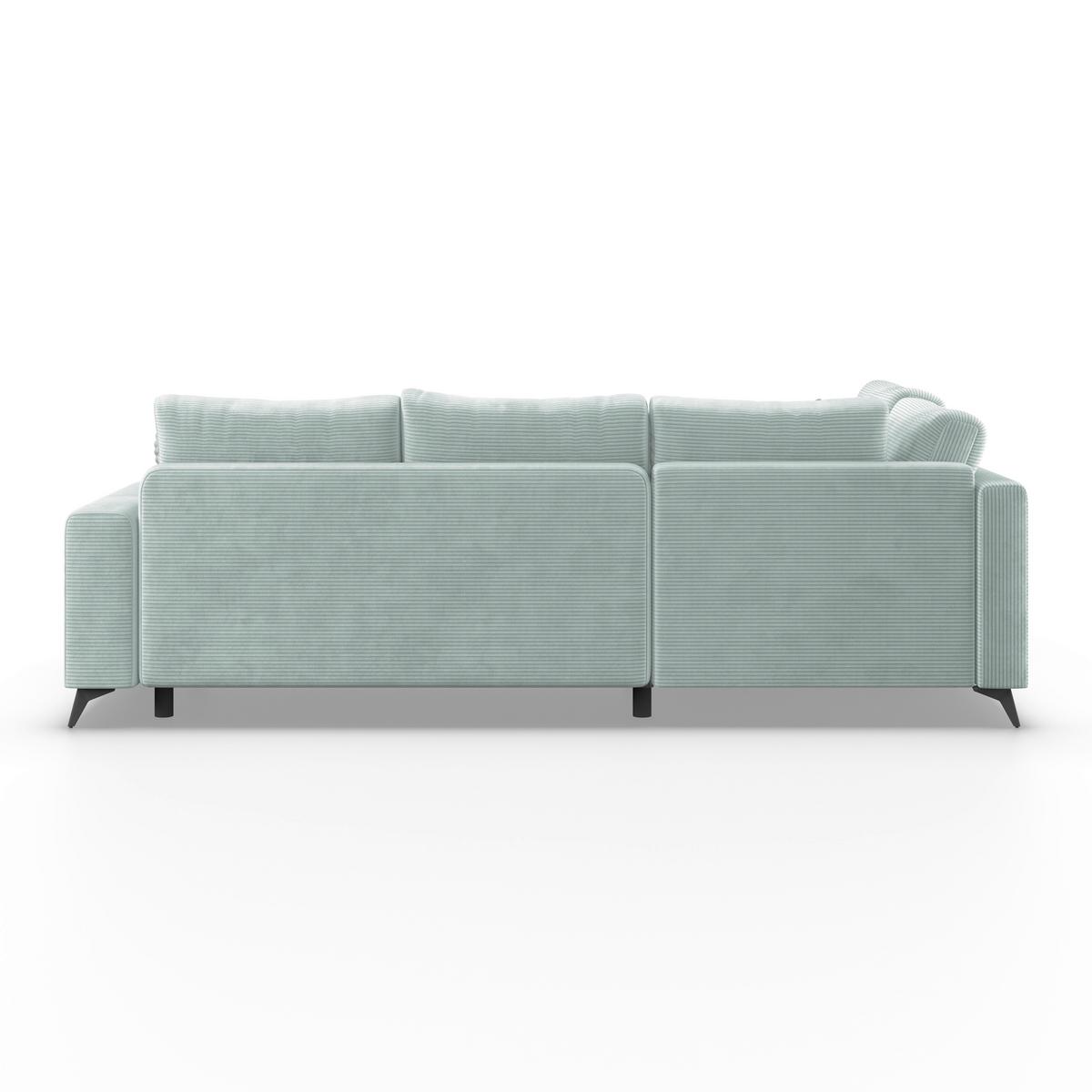 Ecksofa Mit Schlaffunktion Lincoln Mint  Cord 212x270 Cm - Creme/Schwarz, MODERN, Textil (212/270cm)