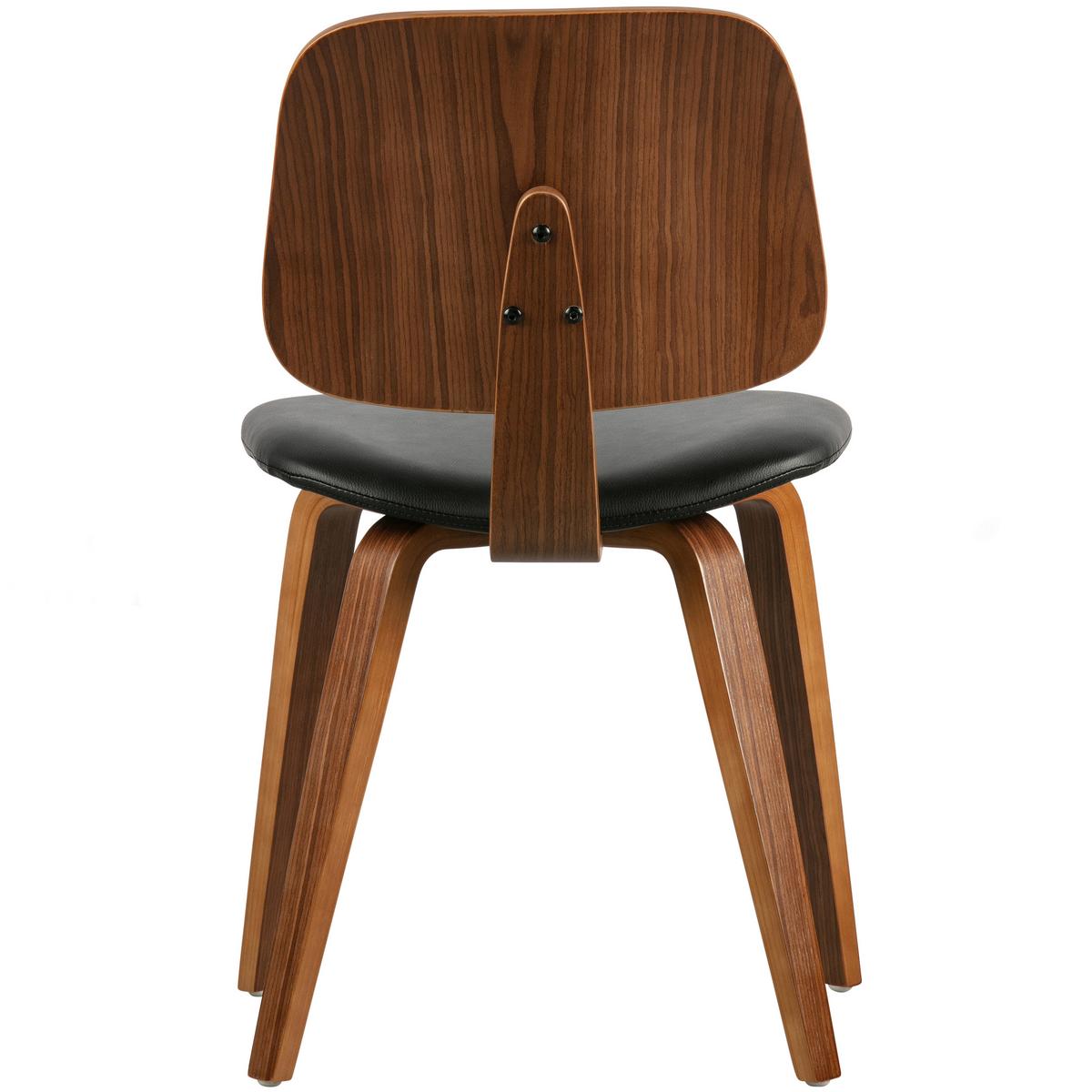 Stuhl Classic Schwarz/Wallnussfarben B: 48cm - Walnussfarben/Schwarz, MODERN, Holz/Textil (48/81/50cm) - Livetastic