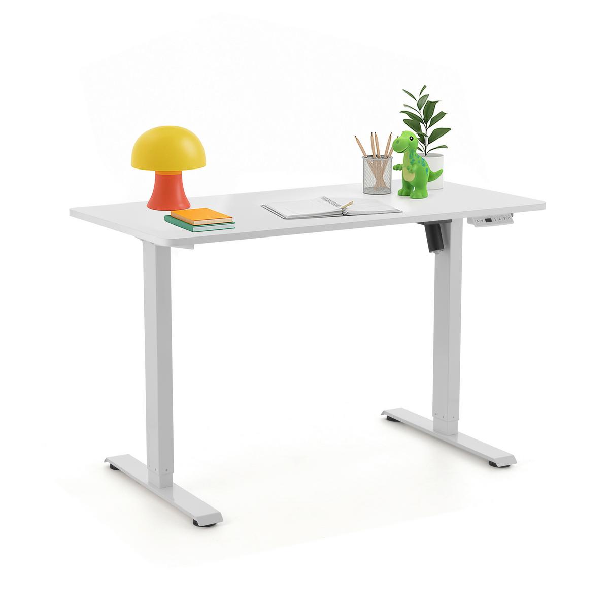 SCHREIBTISCH Worktime Weiß L: 120cm - Weiß, MODERN, Holz/Metall (120/60/72-118cm) - MID.YOU