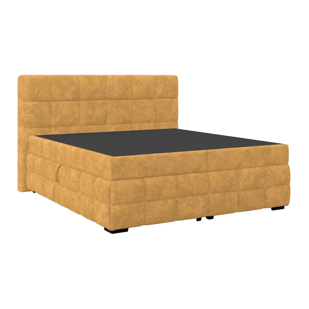 Čalúnená posteľ VEGA 180x200 cm, zlatá - čierna/zlatá, Trend, drevo/textil (180/200cm)