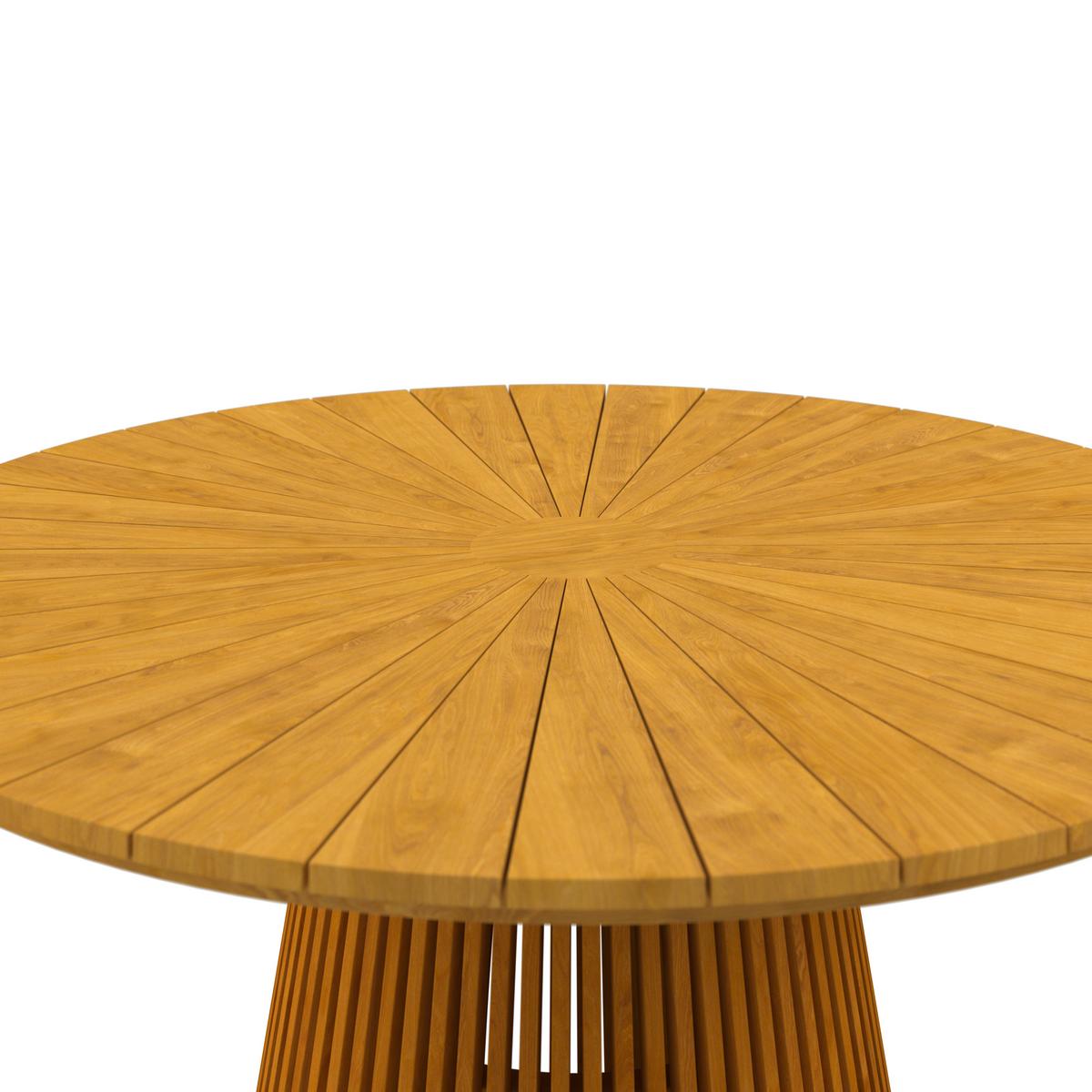 ZÁHRADNÝ STÔL SANJA - farba tíku, Modern, drevo (140/76cm) - Bessagi Garden