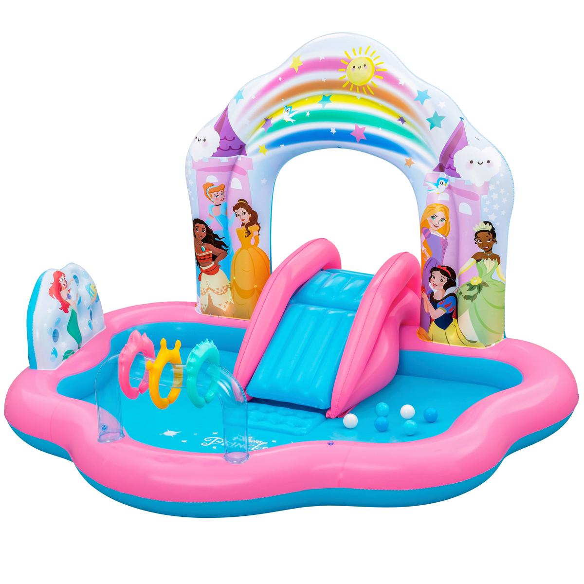 Disney Wasserspielcenter mit Rutsche & Ringwurfspiel - Multicolor, Basics, Kunststoff (221/140/193cm) - Bestway