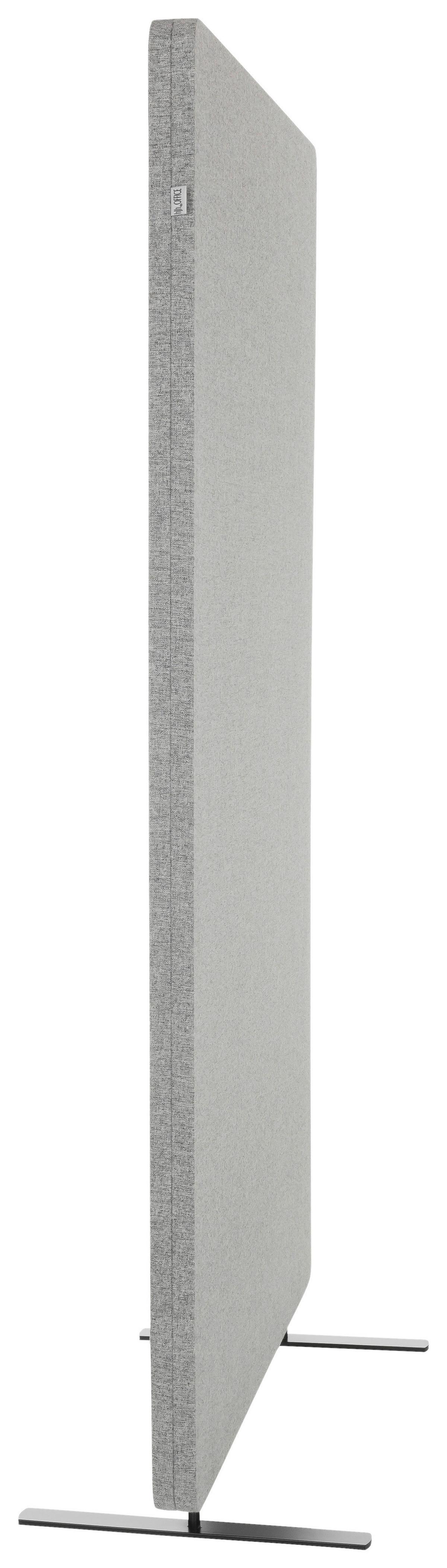 Trennwand Flexmiut Stand - Hellgrau, Basics, Kunststoff/Textil (80/142/35cm) - MID.YOU